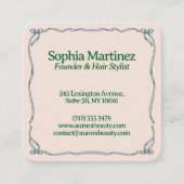 Eleganter, schlanke Rahmen Quadratische Visitenkarte (Vorderseite)