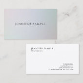 Eleganter, schlichter Hintergrund Moderne Vorlage Visitenkarte (Vorne/Hinten)