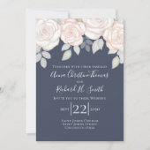 Eleganter, schlichter rosafarbener, blühender, bla einladung (Vorderseite)