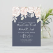 Eleganter, schlichter rosafarbener, blühender, bla einladung (Stehend Vorderseite)