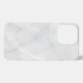 Eleganter Schlichter weißer Marmor iPhone Hülle (Rückseite (Horizontal))