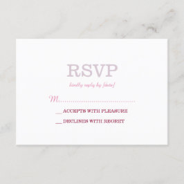 Eleganter Schlichter White Lavender UAWG RSVP Karte