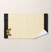 Eleganter Schmetterling auf Elfenbein- und schwarz Badhandtuch Set (Handtuch)