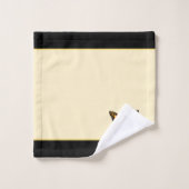 Eleganter Schmetterling auf Elfenbein und schwarze Badhandtuch Set (Waschlappen)