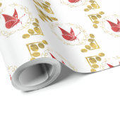 eleganter Schmetterling Geschenkpapier (Rolleneckpunkt)