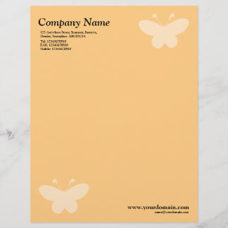 Eleganter Schmetterling - Light Orange Briefkopf