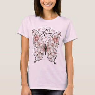 Eleganter Schmetterling mit Rose und Lilie "Soft M T-Shirt