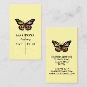 Eleganter Schmetterling Monarch INDIVIDUELLER PREI Visitenkarte