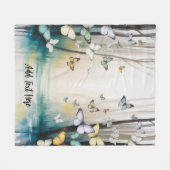 Eleganter Schmetterling Personalisiert Fleecedecke (Vorderseite (Horizontal))