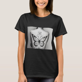 "Eleganter Schmetterling Print Women's Basic T - S T-Shirt