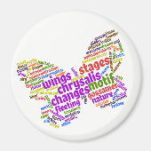 Eleganter Schmetterling-Tag Cloud Magnet (Vorne)