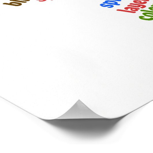 Eleganter Schmetterling-Tag Cloud Poster (Ecke)