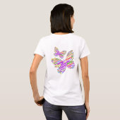 Eleganter Schmetterling-Tag Cloud T-Shirt (Schwarz voll)