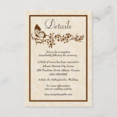 Eleganter Schmetterling und blumengeschmückte Hoch Begleitkarte (Vorderseite)