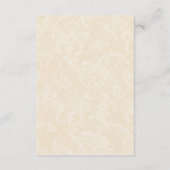 Eleganter Schmetterling und blumengeschmückte Hoch Begleitkarte (Rückseite)