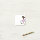 Eleganter Schmetterling und Lila Blume Stilvolle B Post-it Klebezettel (Auf Schreibtisch)