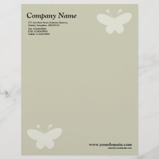 Eleganter Schmetterling - Warm beige Briefkopf
