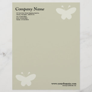 Eleganter Schmetterling - Warmes Beige Briefkopf