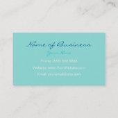 Eleganter Schmetterlings-blauer Blumen-Garten Visitenkarte (Rückseite)