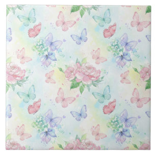 Eleganter Schmetterlings-Seamless-Druck Fliese