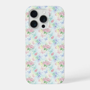 Eleganter Schmetterlings-Seamless-Druck iPhone 15 Pro Hülle