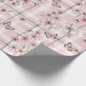 Eleganter Schmetterlingsblüten (2) Geschenkpapier (Ecke)