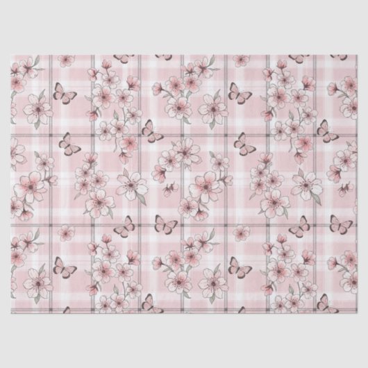 Eleganter Schmetterlingsblüten (2) Seidenpapier (Vorderseite)