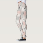 Eleganter Schmetterlingsblüten (3) Leggings (Links)