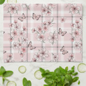 Eleganter Schmetterlingsblüten-Entwurf (2) Geschirrtuch (Gefaltet)