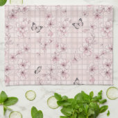 Eleganter Schmetterlingsblüten-Entwurf (4) Geschirrtuch (Gefaltet)