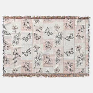 Eleganter Schmetterlingsblüten-Entwurf (8) Decke