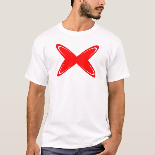 Eleganter Schmetterlingsbuchstabe X Monogramm T-Shirt (Vorderseite)
