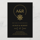 Eleganter Schmuck inspirierte Rahmen und Blume Hoc Programm (Vorderseite)