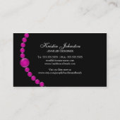 Eleganter Schmuck und Perlen Visitenkarte (Rückseite)