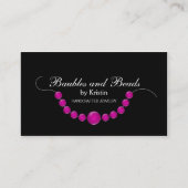 Eleganter Schmuck und Perlen Visitenkarte (Vorderseite)