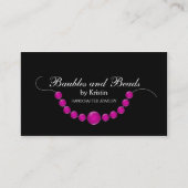 Eleganter Schmuck und Perlen Visitenkarte (Vorderseite)