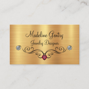 Eleganter Schmuckdesigner Faux-Schmuck Visitenkarte