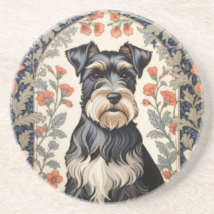 Eleganter Schnauzer William Morris inspiriert flor Getränkeuntersetzer