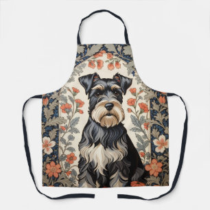 Eleganter Schnauzer William Morris inspirierte Flo Schürze