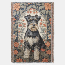 Eleganter Schnauzer William Morris inspirierter Bl