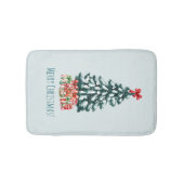 Eleganter schneebedeckter Weihnachtsbaum Badematte (Vorderseite)