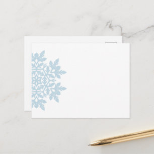 Eleganter Schneeflocke (Frost Blau) Feiertagspostkarte