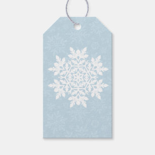Eleganter Schneeflocke (Frost Blau) Geschenkanhänger