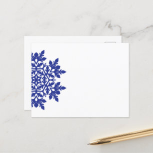 Eleganter Schneeflocken (Mitternacht) Feiertagspostkarte