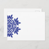 Eleganter Schneeflocken (Mitternacht) Feiertagspostkarte (Vorne/Hinten)