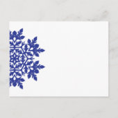 Eleganter Schneeflocken (Mitternacht) Feiertagspostkarte (Vorderseite)