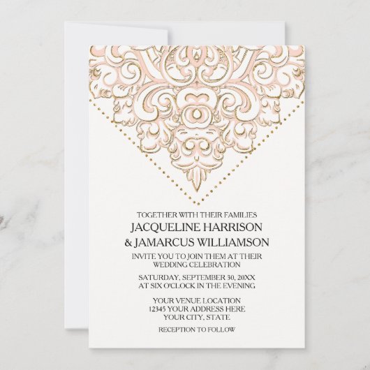 Eleganter Schnellimbiss Scroll Swirl Moderne, einf Einladung (Vorderseite)