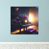 Eleganter schöner Piano-Saal Splendor Leinwanddruck (Insitu (Holzboden))