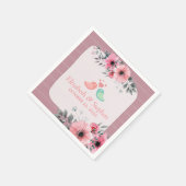 Eleganter Schöner Polterabend mit floralen Waterco Serviette (Ecke)