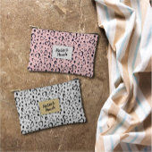 Eleganter schöner rosa Herzname personalisiert Zubehörtasche